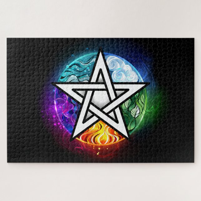 Wiccan pentagram jigsaw puzzle (Horizontal)
