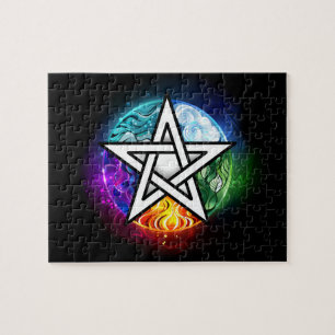 Wiccan pentagram jigsaw puzzle