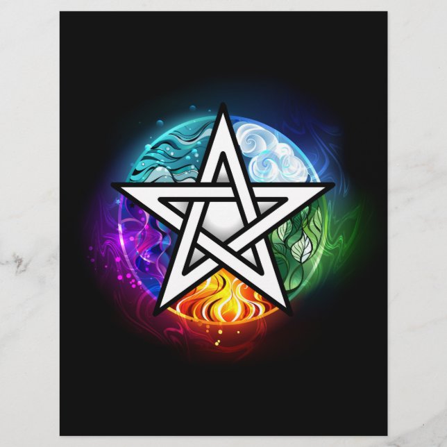 Wiccan pentagram letterhead (Front)