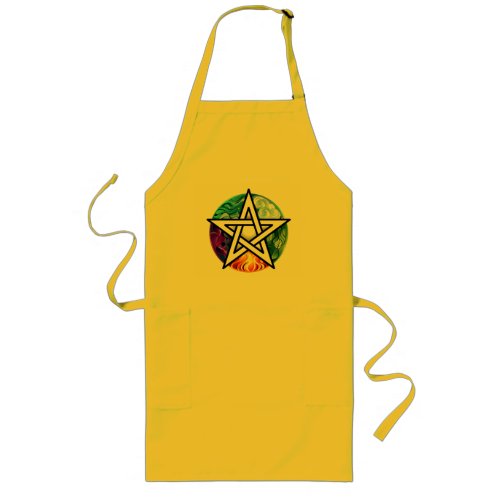 Wiccan pentagram long apron