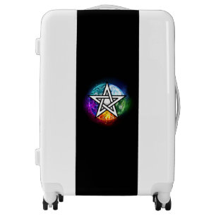 Wiccan pentagram luggage