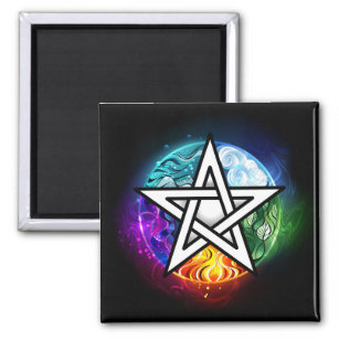 Wiccan pentagram magnet