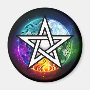Wiccan pentagram magnet