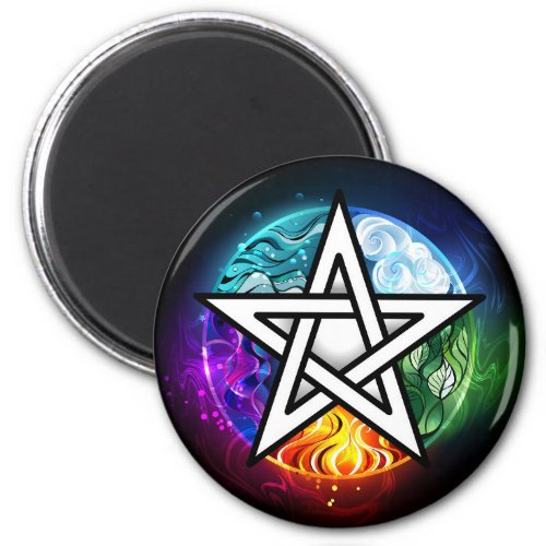 Wiccan pentagram magnet