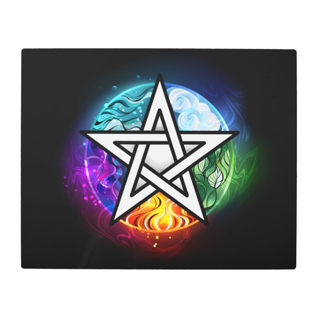 Wiccan pentagram metal print (Front)