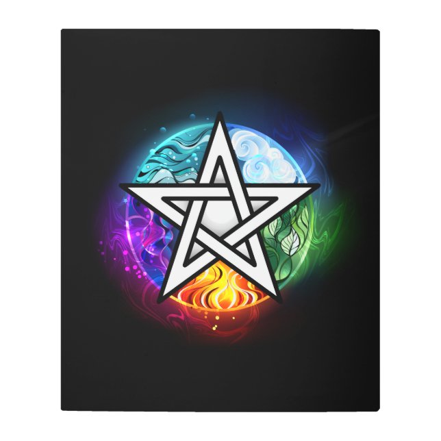Wiccan pentagram metal print (Front)