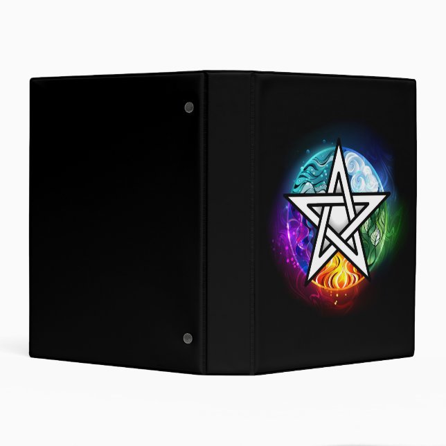 Wiccan pentagram mini binder (Background)