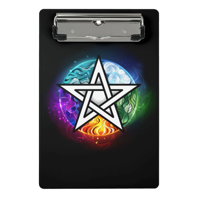 Wiccan pentagram mini clipboard (Front)