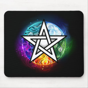 Wiccan pentagram mouse pad