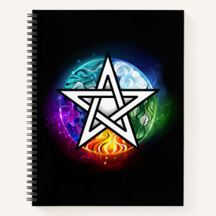 Wiccan pentagram notebook