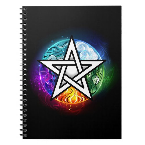 Wiccan pentagram notebook