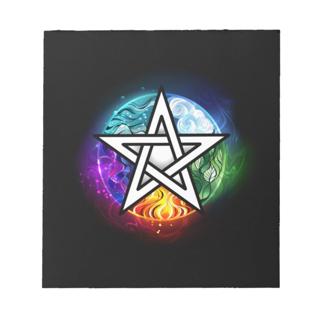 Wiccan pentagram notepad (Front)