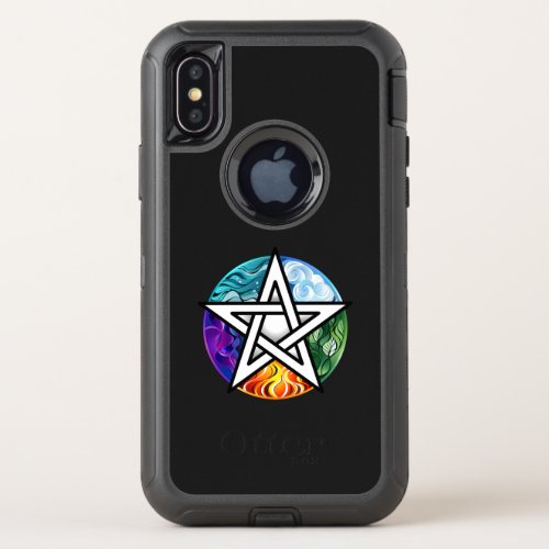 Wiccan pentagram OtterBox defender iPhone XS case