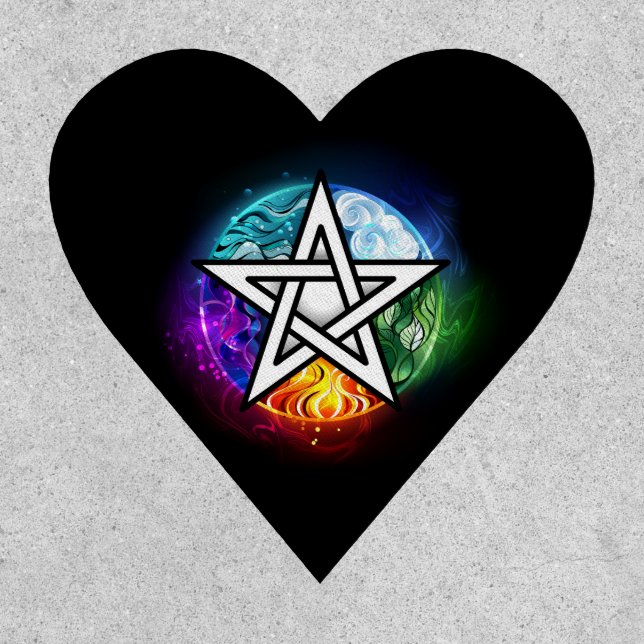 Wiccan pentagram patch (Front)