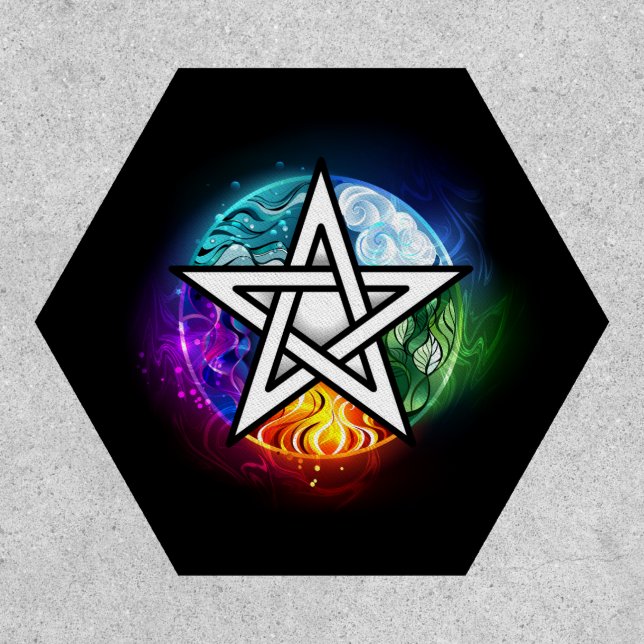 Wiccan pentagram patch (Front)