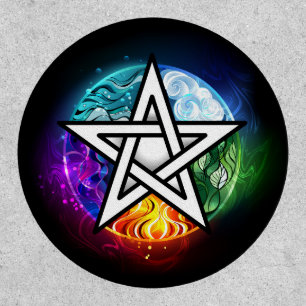 Wiccan pentagram patch
