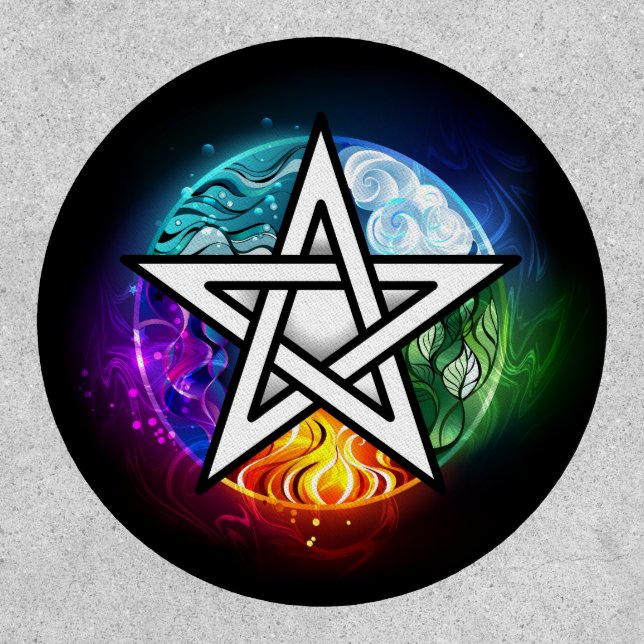 Wiccan pentagram patch (Front)