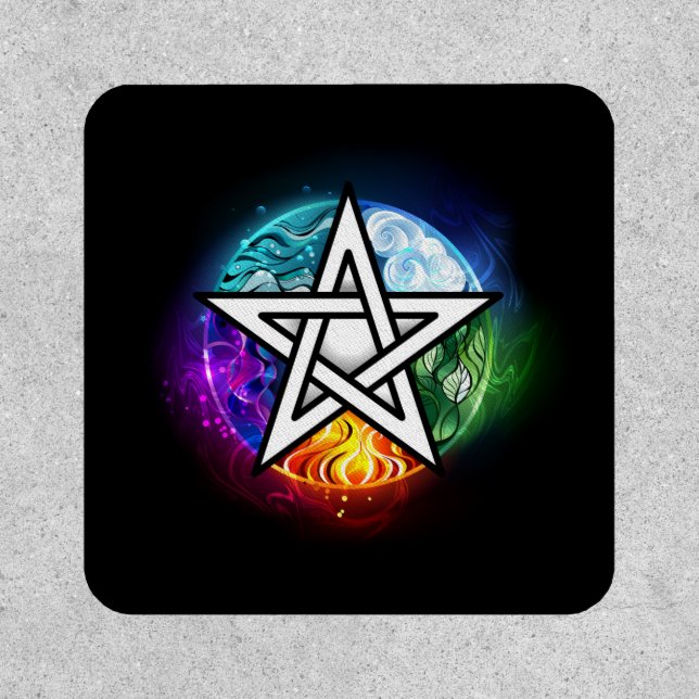 Wiccan pentagram patch (Front)