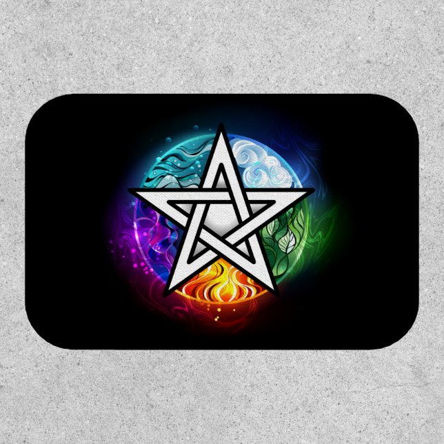Wiccan pentagram patch (Front)