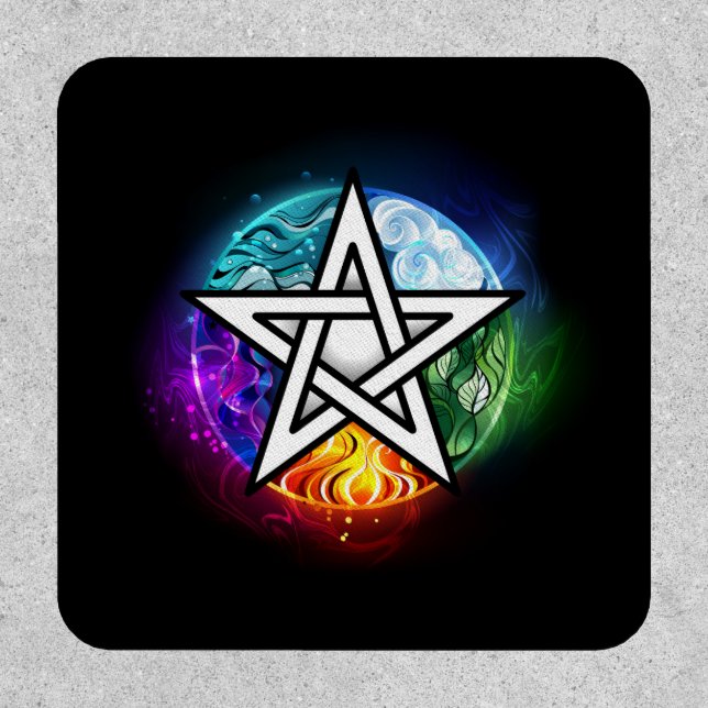 Wiccan pentagram patch (Front)