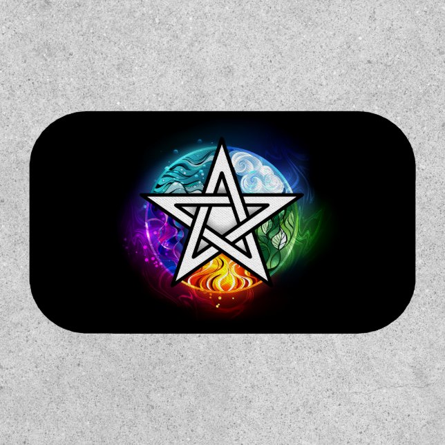 Wiccan pentagram patch (Front)