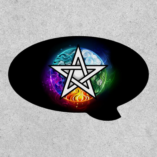 Wiccan pentagram patch (Front)