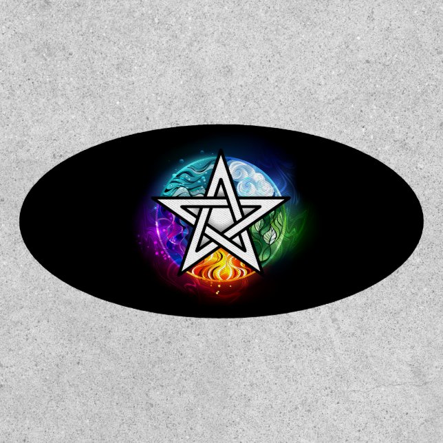 Wiccan pentagram patch (Front)