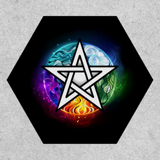 Wiccan pentagram patch (Front)