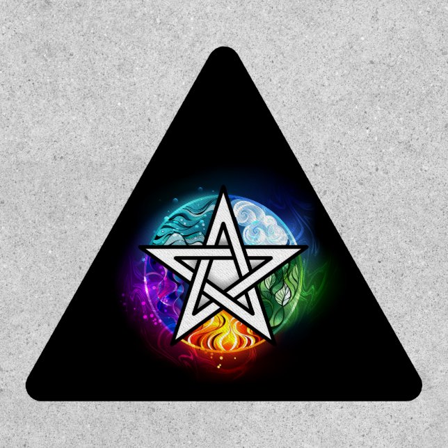 Wiccan pentagram patch (Front)