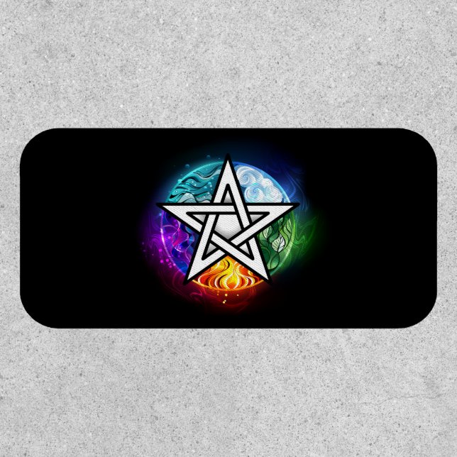 Wiccan pentagram patch (Front)