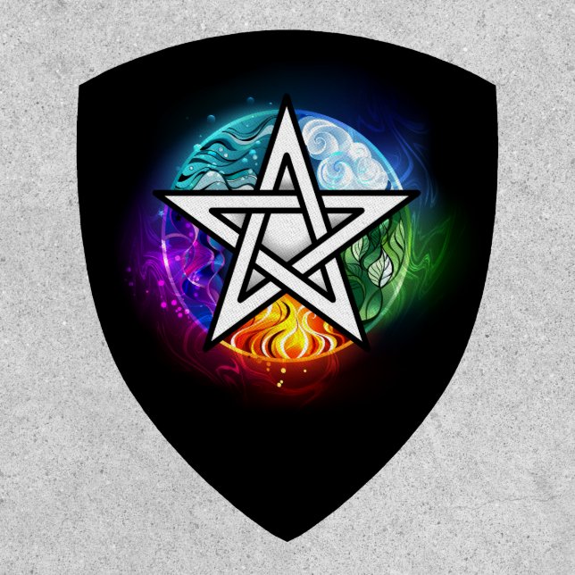 Wiccan pentagram patch (Front)