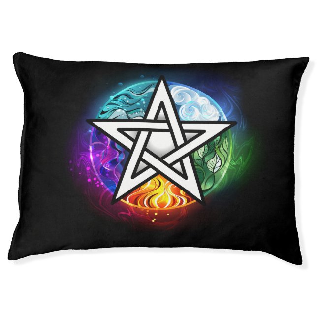 Wiccan pentagram pet bed (Front)