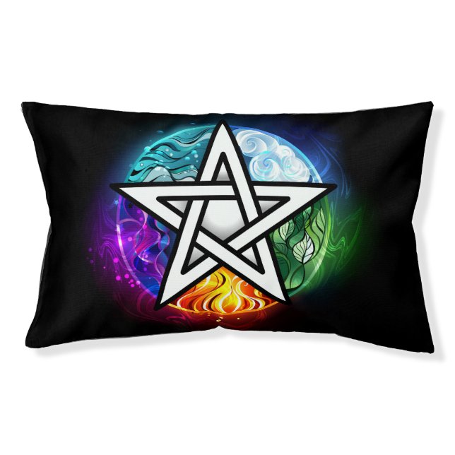 Wiccan pentagram pet bed (Front)