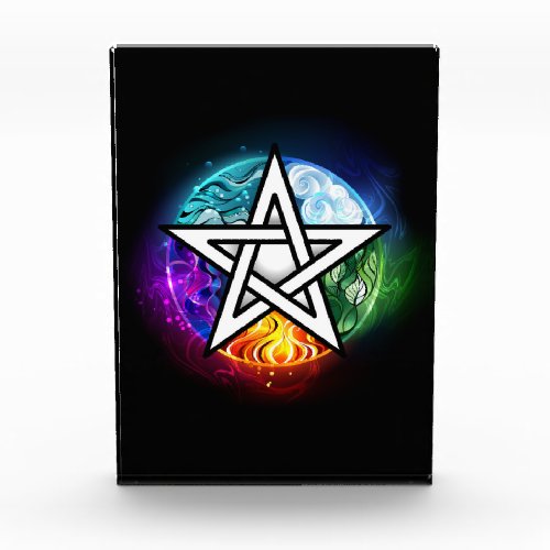 Wiccan pentagram photo block