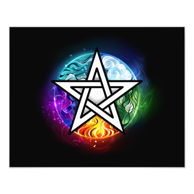 Wiccan pentagram photo print (Front)