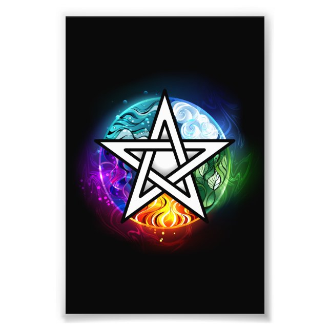 Wiccan pentagram photo print (Front)