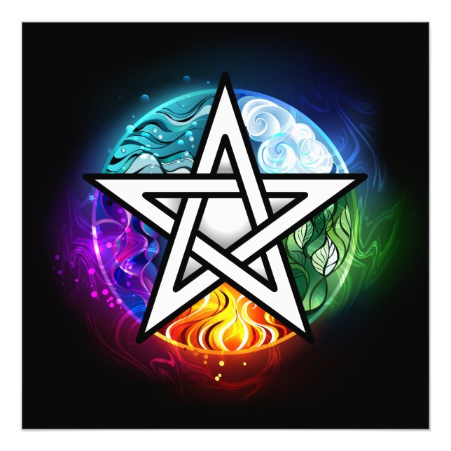 Wiccan pentagram photo print (Front)