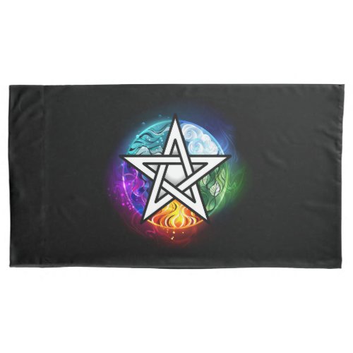 Wiccan pentagram pillow case