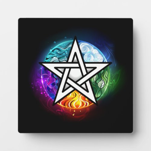 Wiccan pentagram plaque