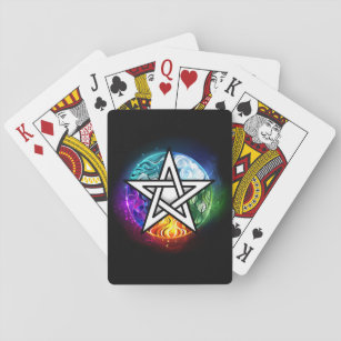 Wiccan pentagram playing cards
