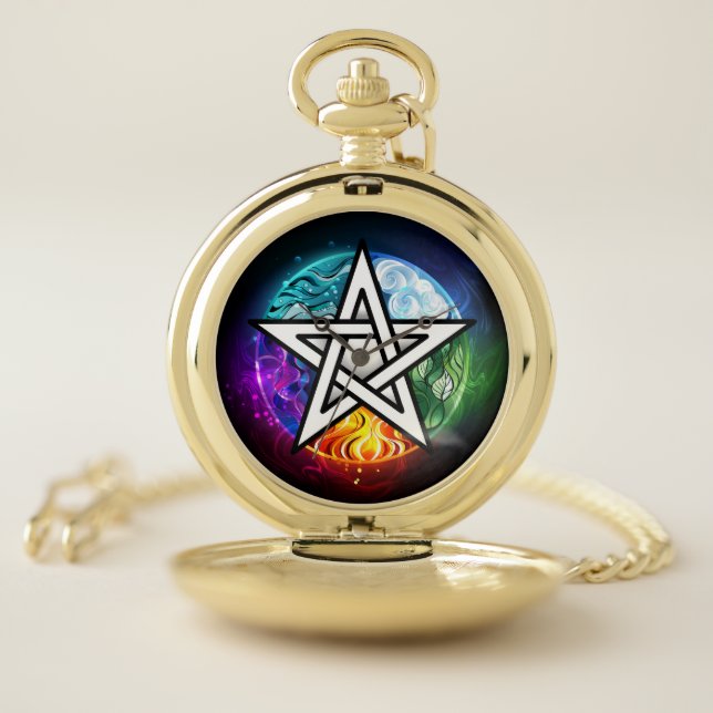 Wiccan pentagram pocket watch (Inside)