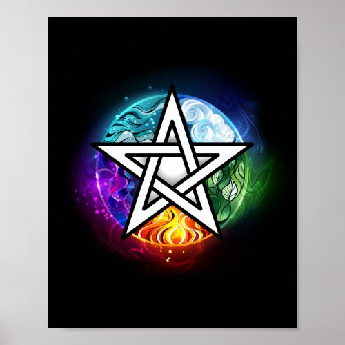 Wiccan pentagram poster