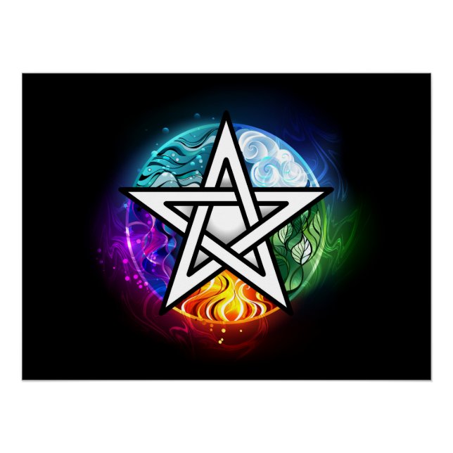 Wiccan pentagram poster (Front)