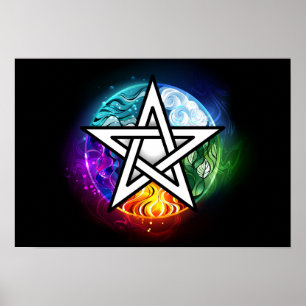 Wiccan pentagram poster
