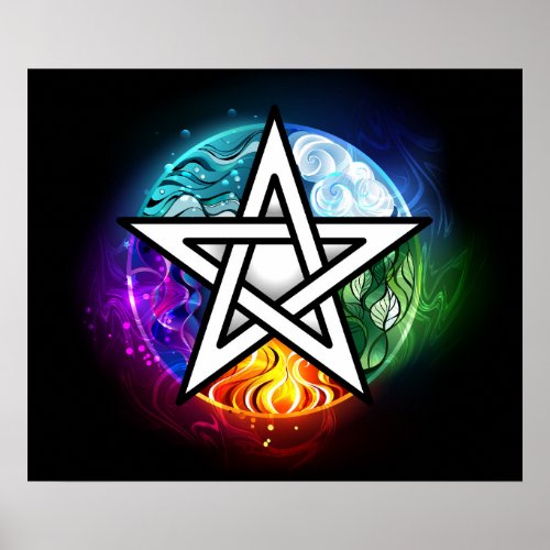 Wiccan pentagram poster