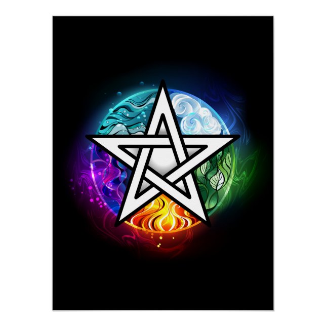Wiccan pentagram poster (Front)