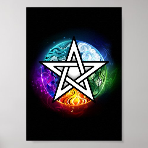 Wiccan pentagram poster