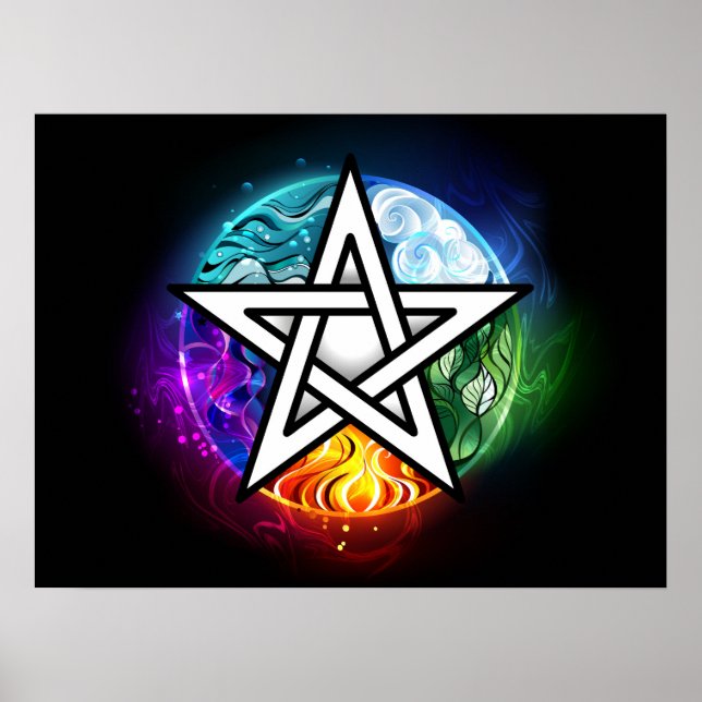 Wiccan pentagram poster (Front)