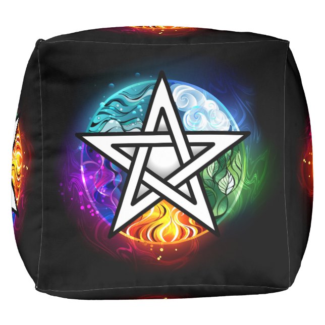Wiccan pentagram pouf (Bottom)