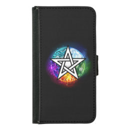Wiccan pentagram samsung galaxy s5 wallet case
